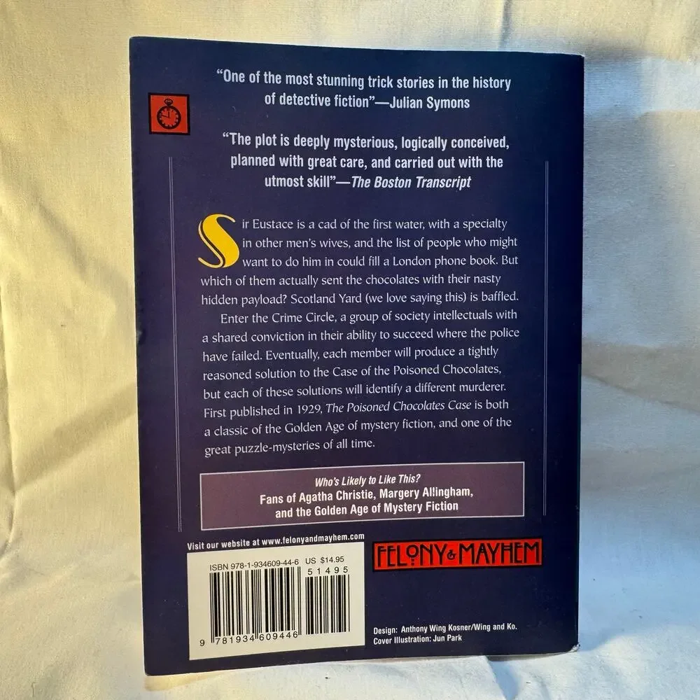 The Poisoned Chocolates Case by Anthony Berkeley Mystery Trade Size Paperback